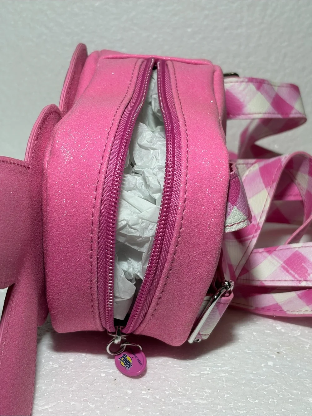 Bath and body works peeps bunny mini backpack pink marshmallow